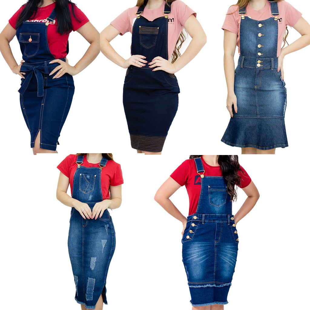 Jardineiras Jeans com Elastano Evangélica Anagrom