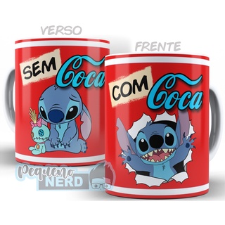 Caneca Lilo Stitch Com Coca e Sem Coca