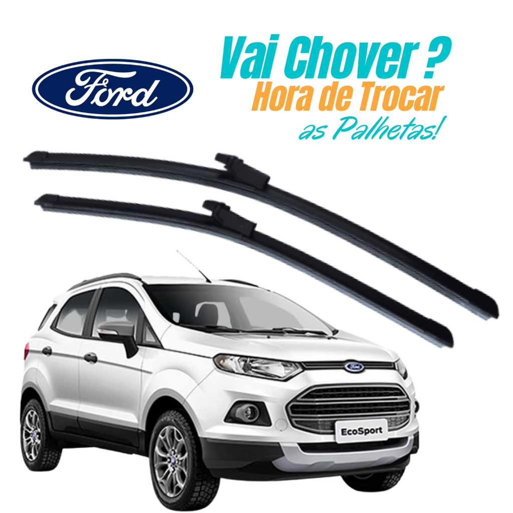 Par de Palhetas para Limpador de Parabrisa Dianteiro para Ecosport 2013 2014 2015 2016