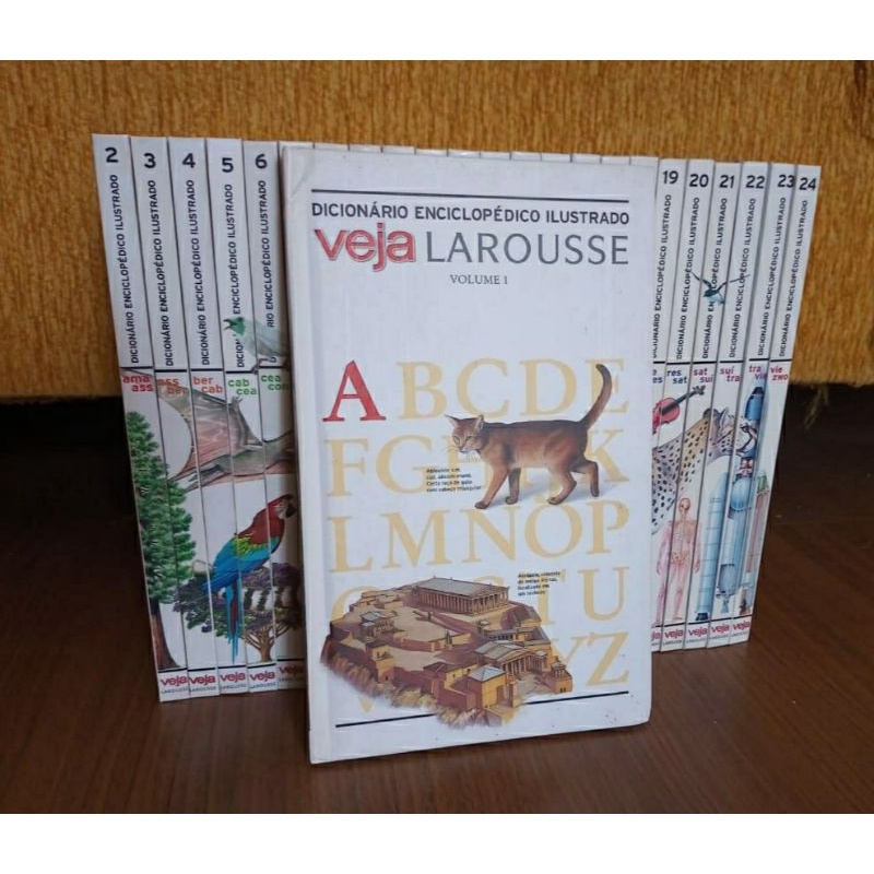 Coleção Completa de 2006 Dicionário Enciclopédico Ilustrado Veja Larousse Completo com 24 Volumes
