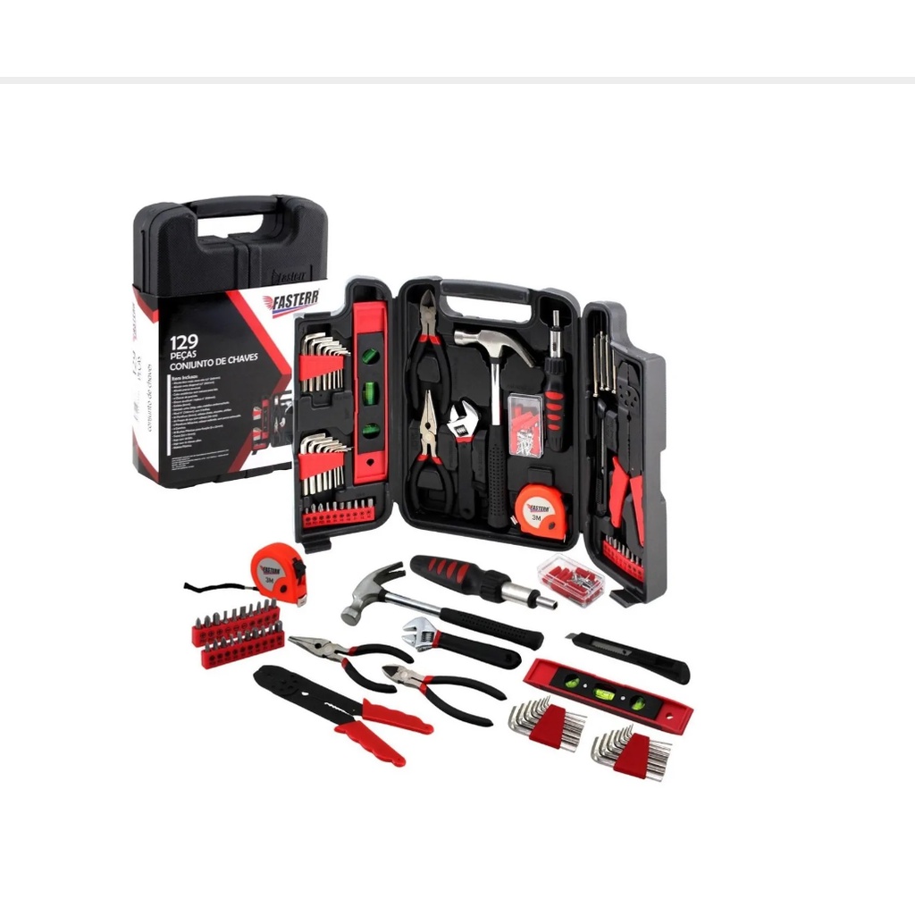Kit de Ferramentas Fasterr 129 Peças — R$ 149,90 em Shopee