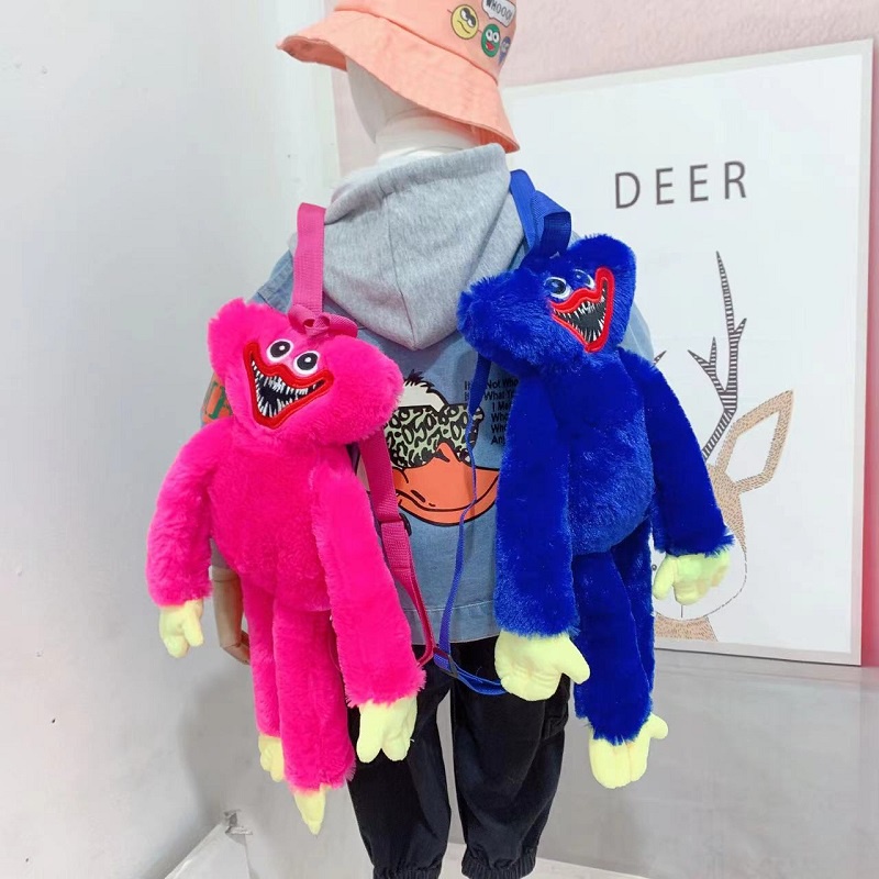 Huggy Wuggy Mochila Tamanho Grande De Pelúcia Papoula Jogo Horror Boneca Brinquedo Assustador Crianças Presente De Aniversário Para A Menina Brinquedos