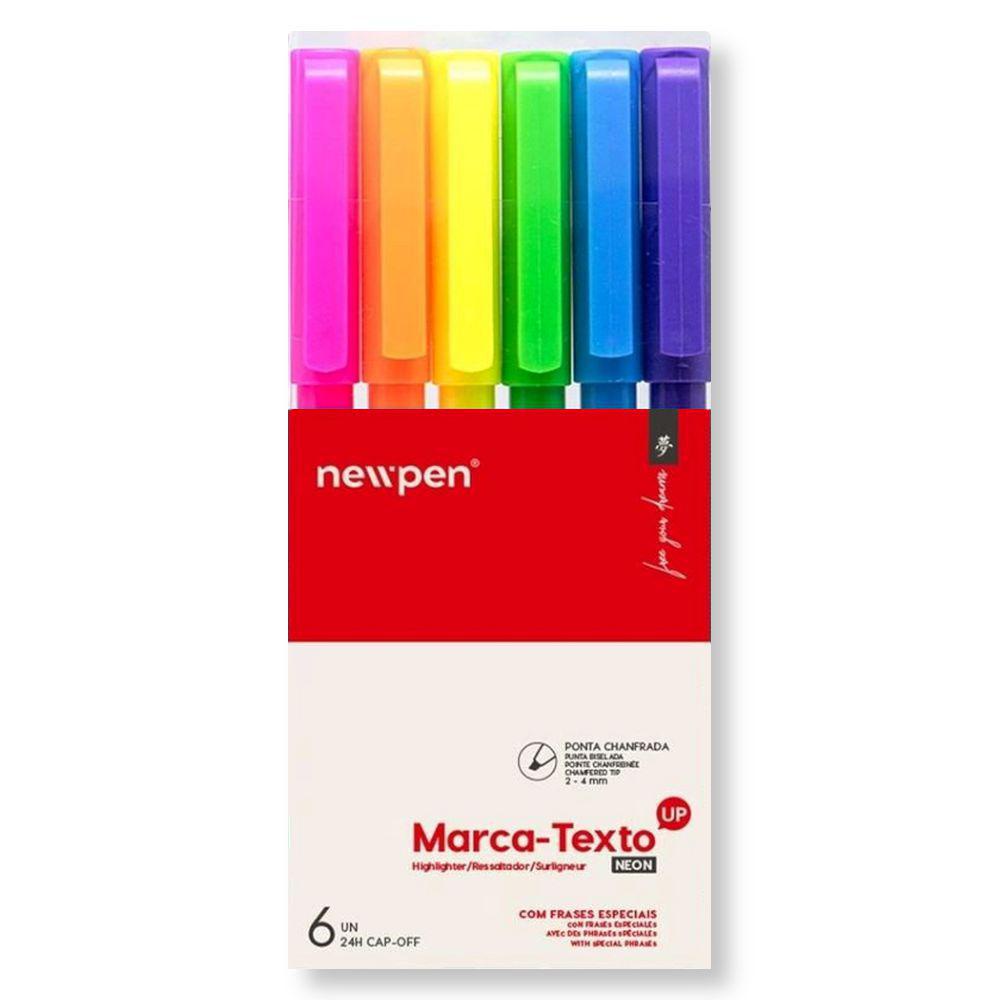 Kit Marca Texto 6 Cores Pastel Newpen - Com Frases Motivacionais ...