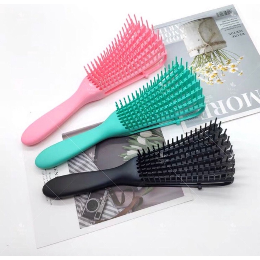 Pente De Cabelo Escova Polvo Massagem Cores ALEATORIAS