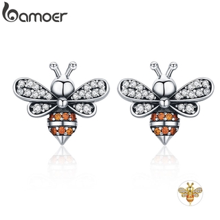 Bamoer Alta Qualidade 925 Jóias De Prata Bee Story Exquisite Stud Brincos Para As Mulheres Moda SCE344