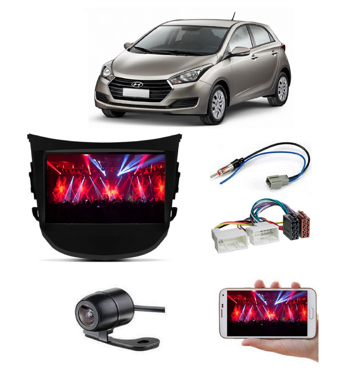 Mp5 Central Multimidia Moldura 2 Din Hb20 2014 2015 + Camera