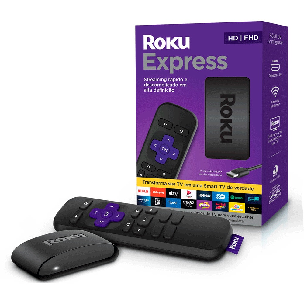 Roku Express original garantia 1 ano anatel Brasil