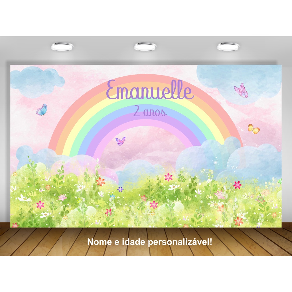 Painel de festa Arco-Íris no Jardim Decoração Jardim | Shopee Brasil