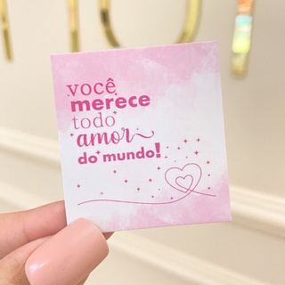 50 Tags para brinco Mimo para cliente - Todo amor