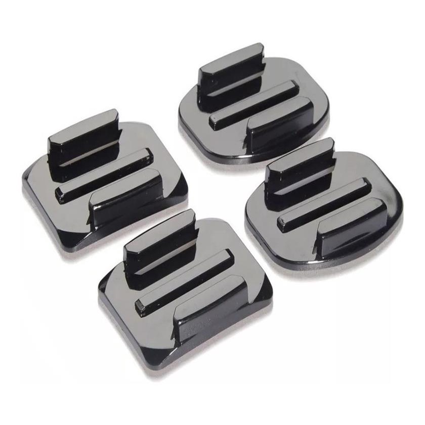 2x Base Suporte Curvo +2x Base Plana + Adesivo Gopro Capacet