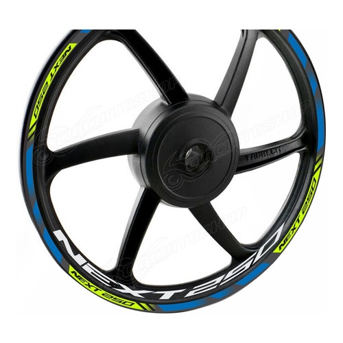 Friso + Adesivo Refletivo D1 Roda Moto Dafra Next 250