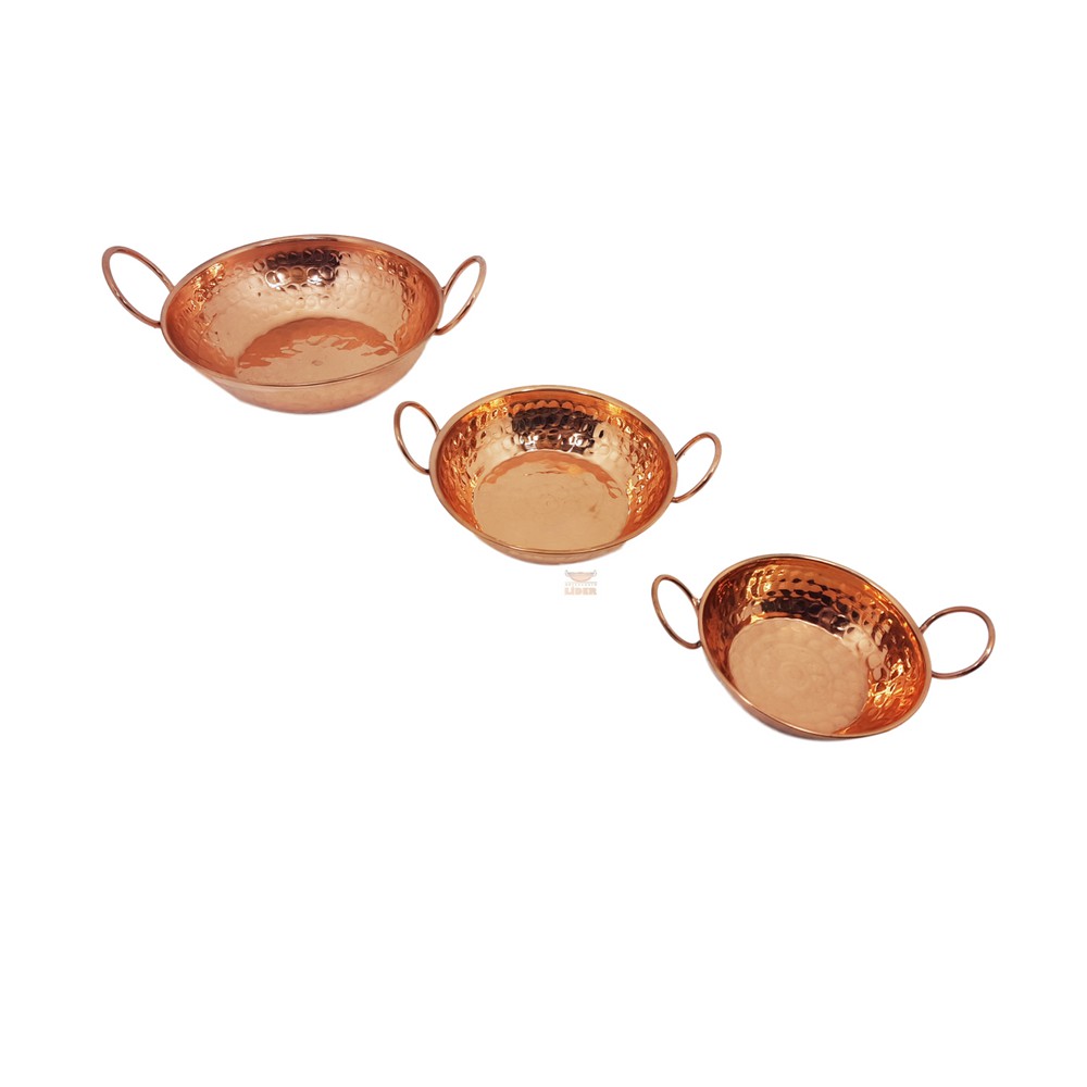 TRIO DE TACHINHOS EM COBRE M em Oferta na Shopee