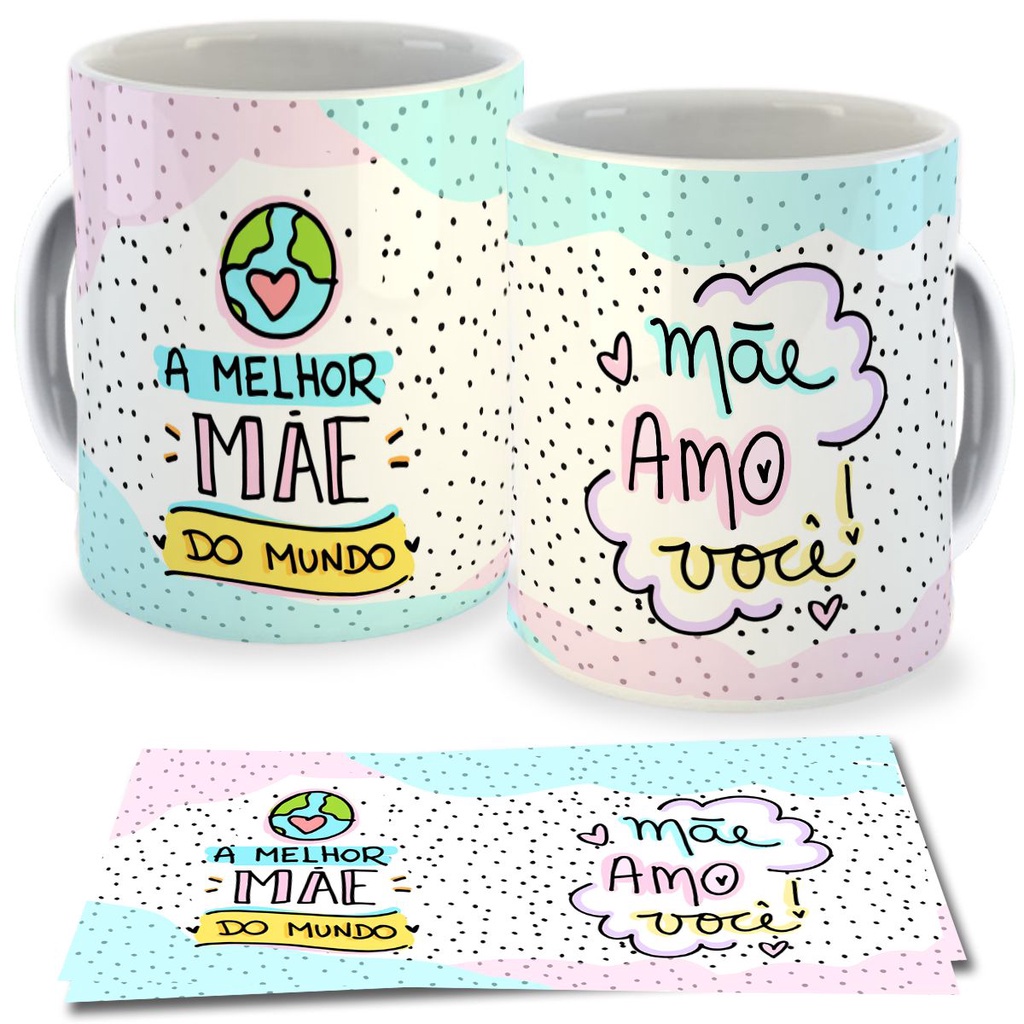 Presente Dia das Mães - Canecas Personalizada com Nome e Frases de Porcelana Mod. 221