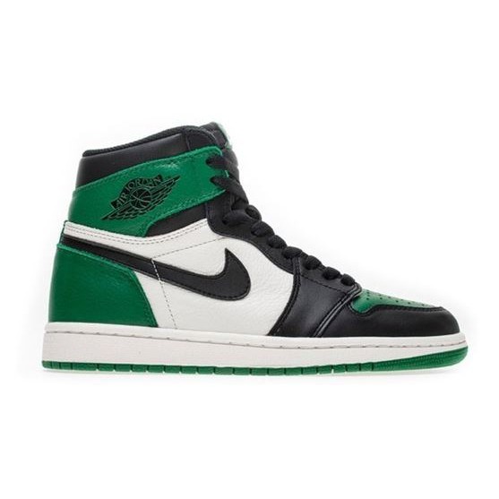 Air Jordan 1 Mid Pinho Verde Preto E Branco Verde Basquete Sapatos Calcados Esportivos Tenis Shopee Brasil