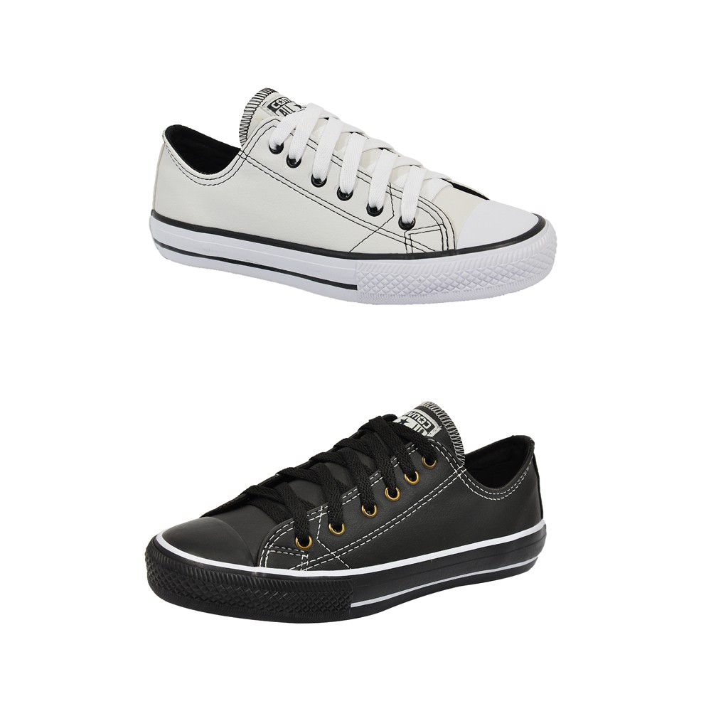 tenis all star converse couro preto