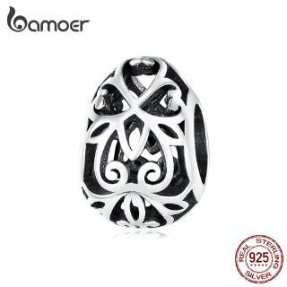 Bamoer 925 Pulseira De Prata Com Design Vazado Ovo Original Para Charm Bracelet & Bangle Acessórios Scc1464