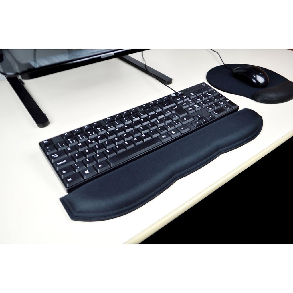 DESCANSO ERGONOMICO APOIO DE PUNHO P/TECLADO PRETO