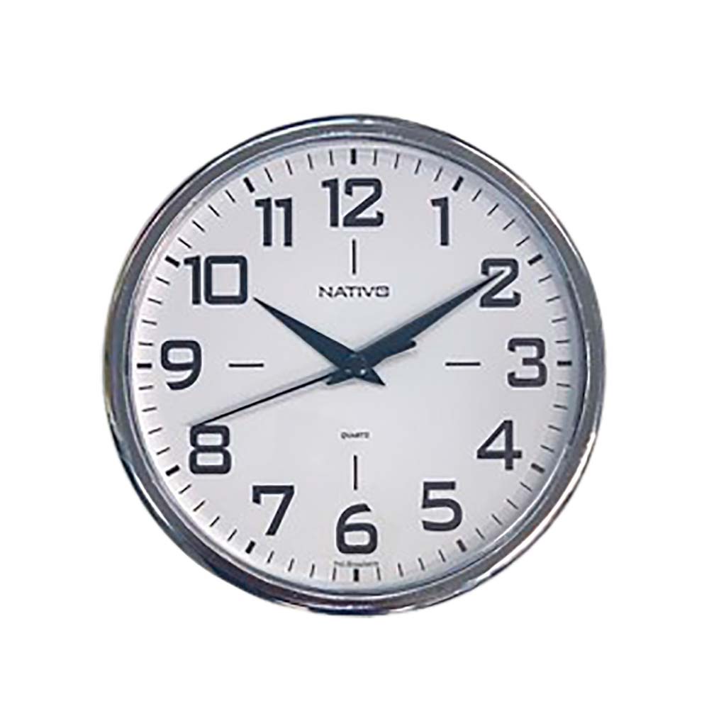 Relógio Decorativo De Parede Moderno Chromo Branco em Oferta na Shopee