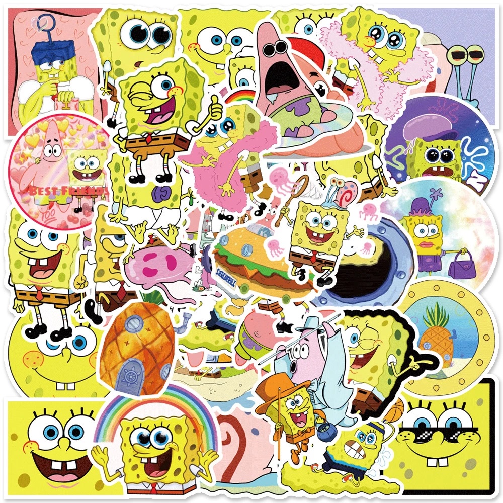 Figurinhas Variadas Bob Esponja Adesivo Cm Shopee Brasil