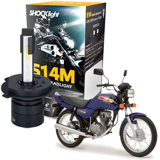 Lampada Led H4 Farol Moto Honda Titan Cg 78 79 96 97 98 99 - Spare Parts and Accessories for Vehicles