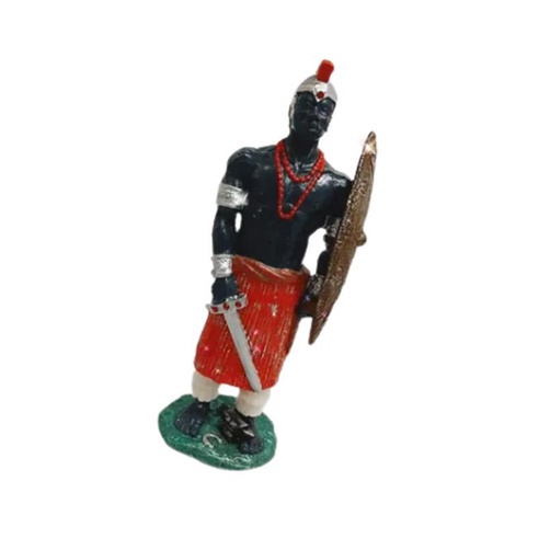 Escultura Imagem Ogum Vermelho Orixá Resina 25 Cm-Zp7