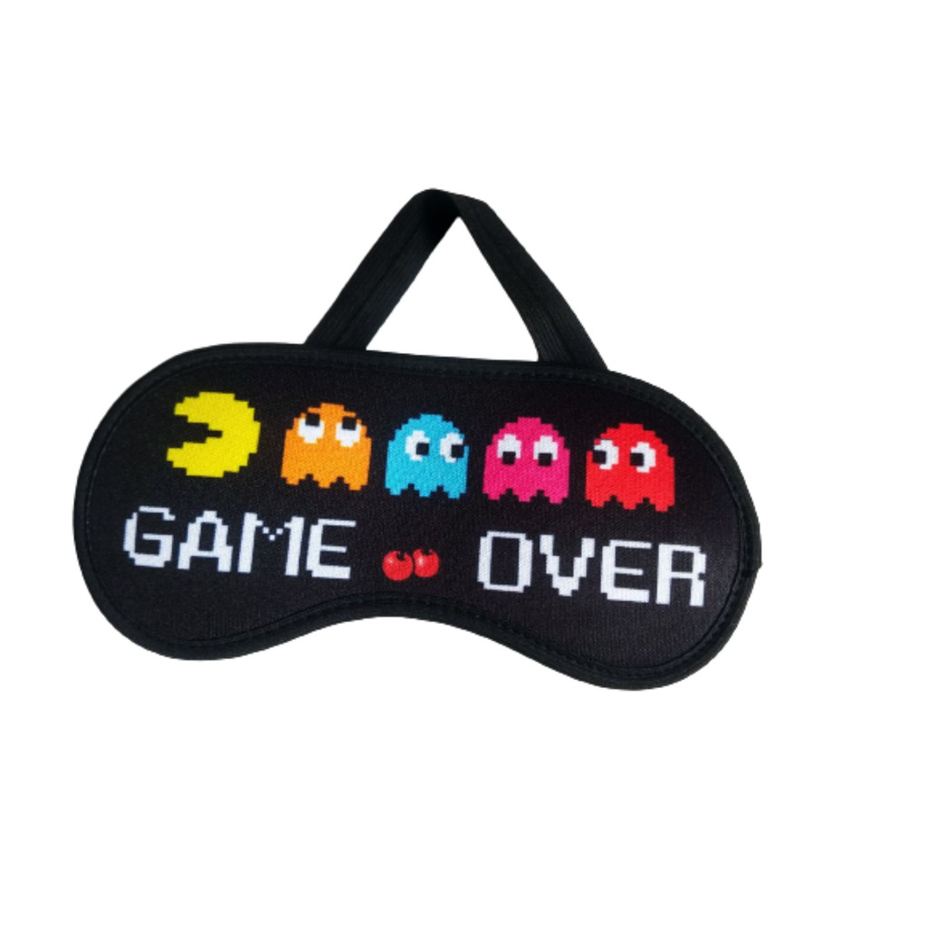 Máscara De Dormir Estampa Game Over Pac Man