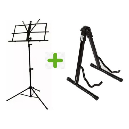 Suporte Partitura Dobravel + Suporte Para Instrumento