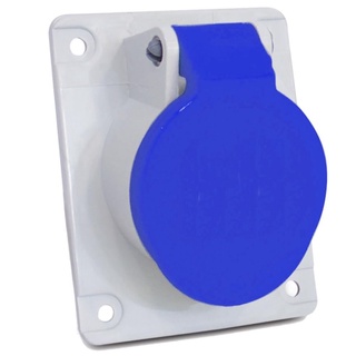 Tomada de embutir 2P+T 16A 220A Azul N3046 - Steck