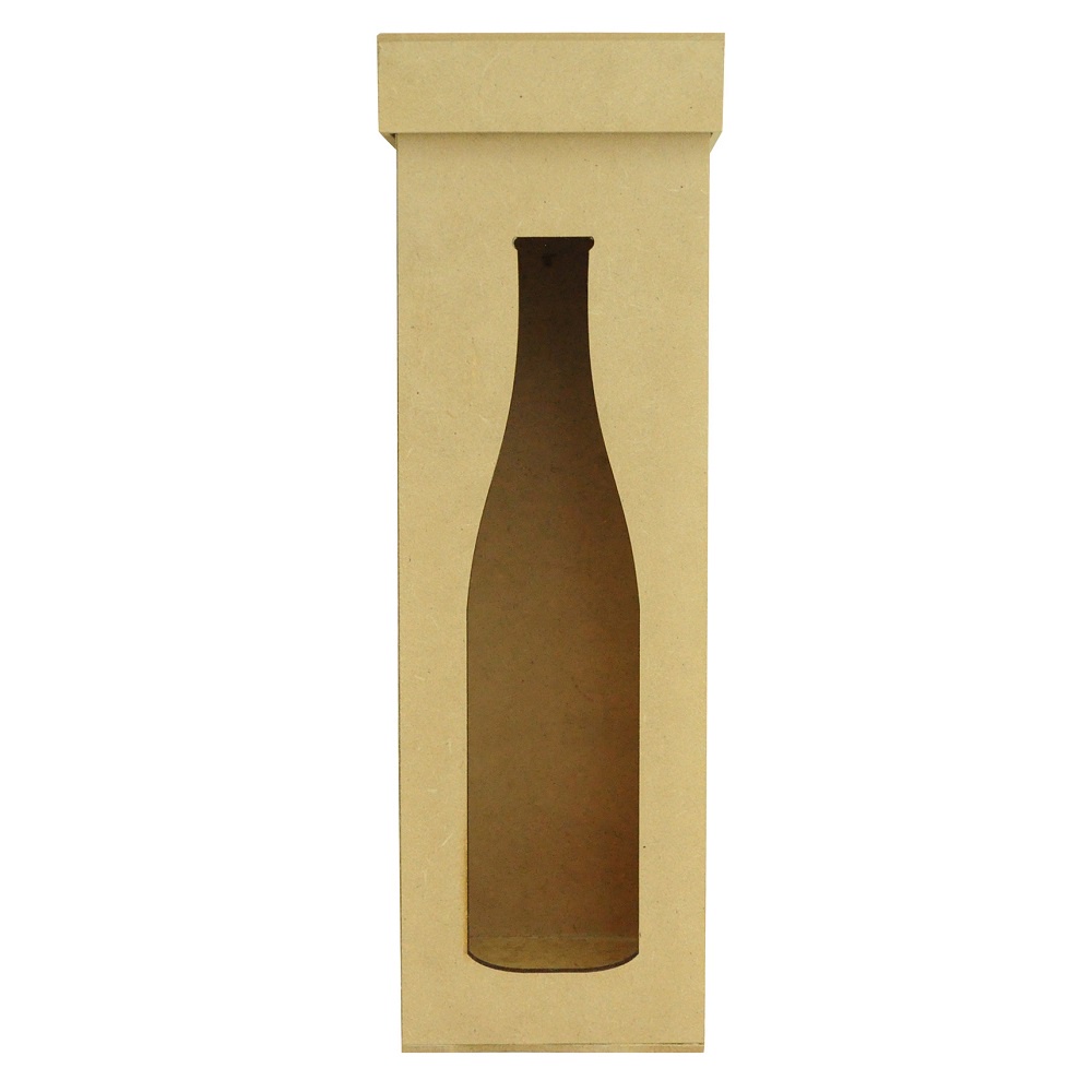 Caixa para Vinho Vazada 32,5x9,5x9,5 Mdf Madeira
