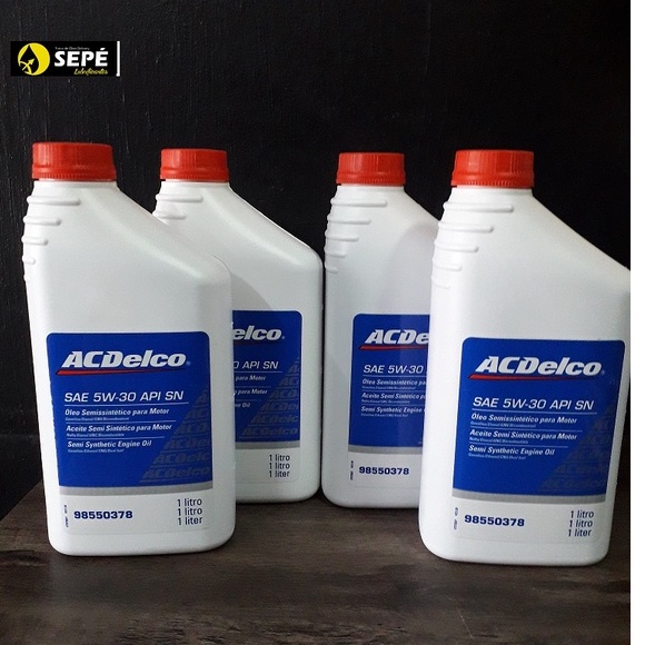 Kit 4 Litros Acdelco Sae 5w30 Api Sn Semi Sintetico Corsa Celta Agile Cobalt Prisma Onix