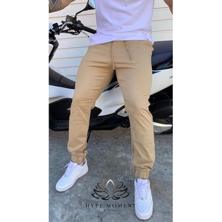 Calça Jogger Masculina Jeans Sarja Camuflada Elástico Lycra