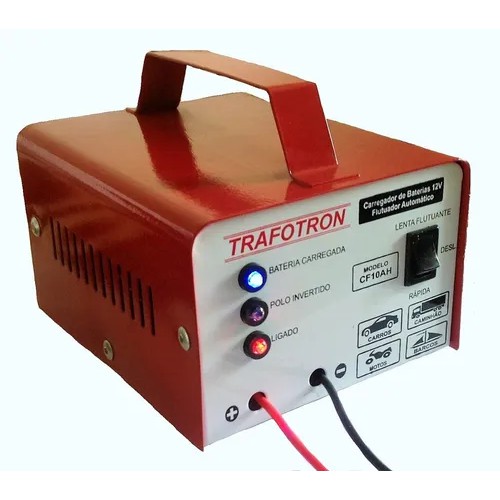 Carregador De Bateria 12v Carro E Moto Cf10