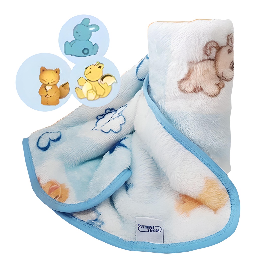 Cobertor Bebê Manta Infantil Microfibra Pelo Alto Quentinho
