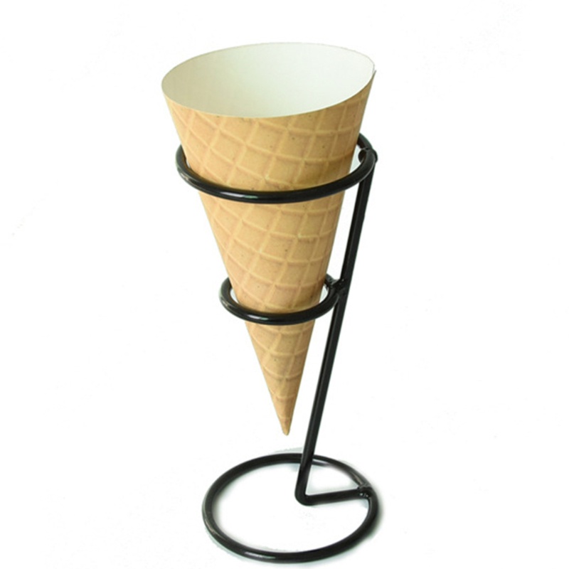 Suporte Para Sorvete Ferro Preto Display Cones Neve Rolos Manuais Sushi Doces Pipoca