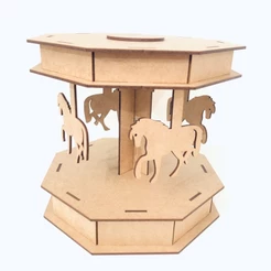 Carrossel 9cm Decoração Mdf