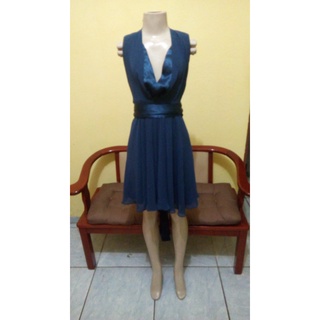 Vestido de festa azul  com alça - Festa Formatura Madrinha Casamento Blogueiras-elegante/casamento civil cartório batizado chá de bebê