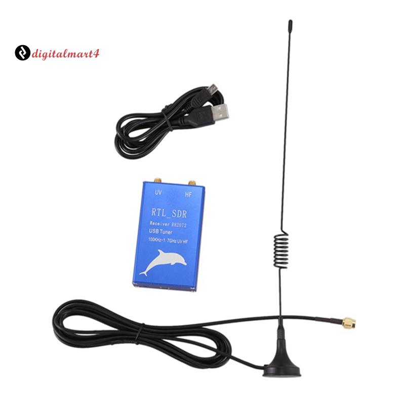 Receptor Usb Rtl.Sdr Rtl2832U + R820T2 100khz-1.7ghz Uhf Uv Hf Receptor Sintonizador Am, Rádio Fm