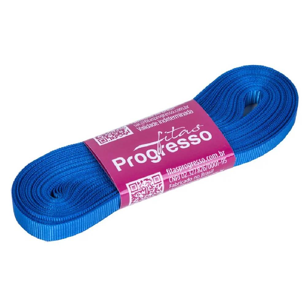 Fita Gorgurão Progresso 7mm nº1 - 10m 214 Azul Royal - 1un