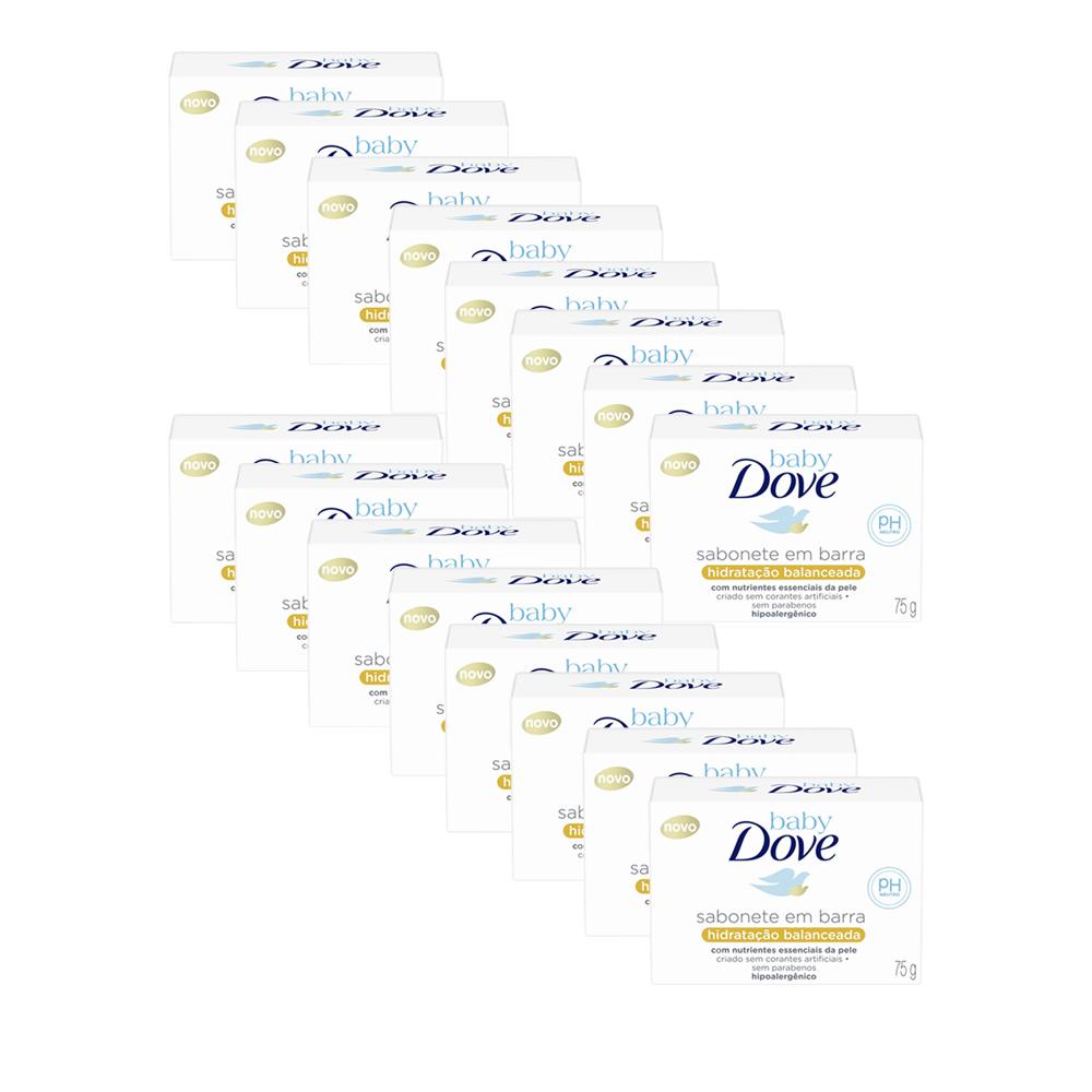 Kit 16 Sabonetes em Barra Baby Dove Hidratação Balanceada 75g em Oferta na Shopee