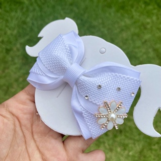 Laço para cabelo infantil luxo renda, batizado e casamento em Oferta na Shopee