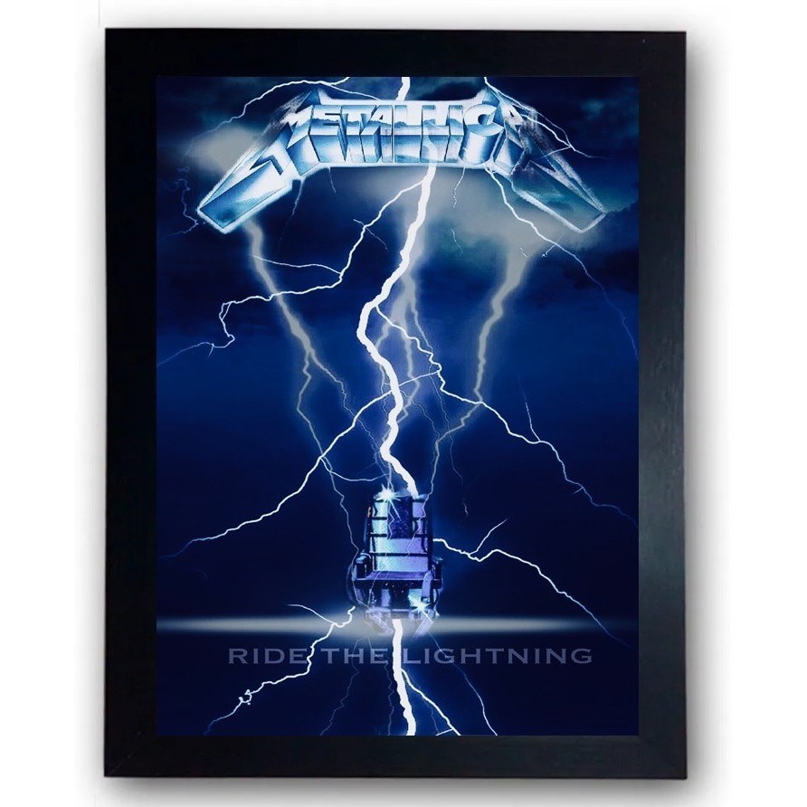 Quadro Metallica Ride The Lightning Rock Metal Moldurado