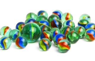 100 Bolinhas de Gude Colorida Americaninha Importada de Vidro Brinquedo