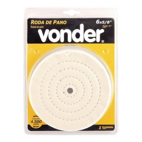 Rebolo Roda De Pano P/ Polimento Moto Esmeril 6x1/2 Vonder
