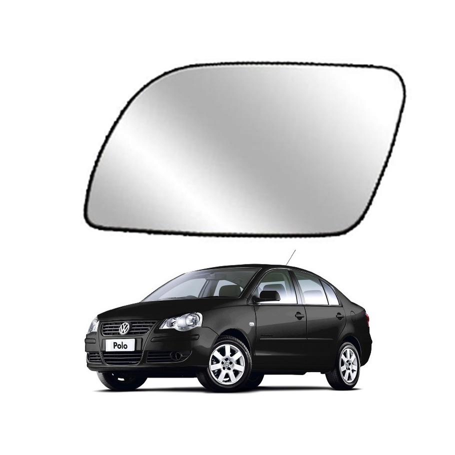 Lente Espelho Retrovisor Lado Esquerdo - Polo 2002/2009