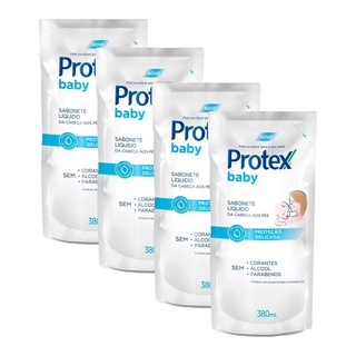 Kit 4 Sabonete Líquido Infantil Protex Baby 380ml