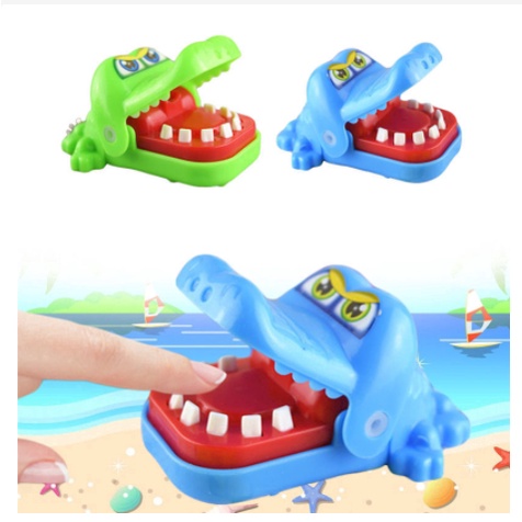 Mini Brinquedo Infantil Crocodilo Boca De Dentista Mordida Finger Game