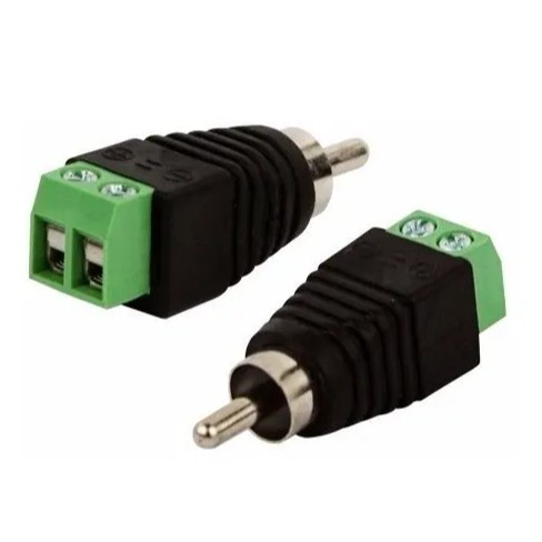 Kit 10 Conector Rca Macho Com Borne Para Cftv, Audio E Video em Oferta na Shopee