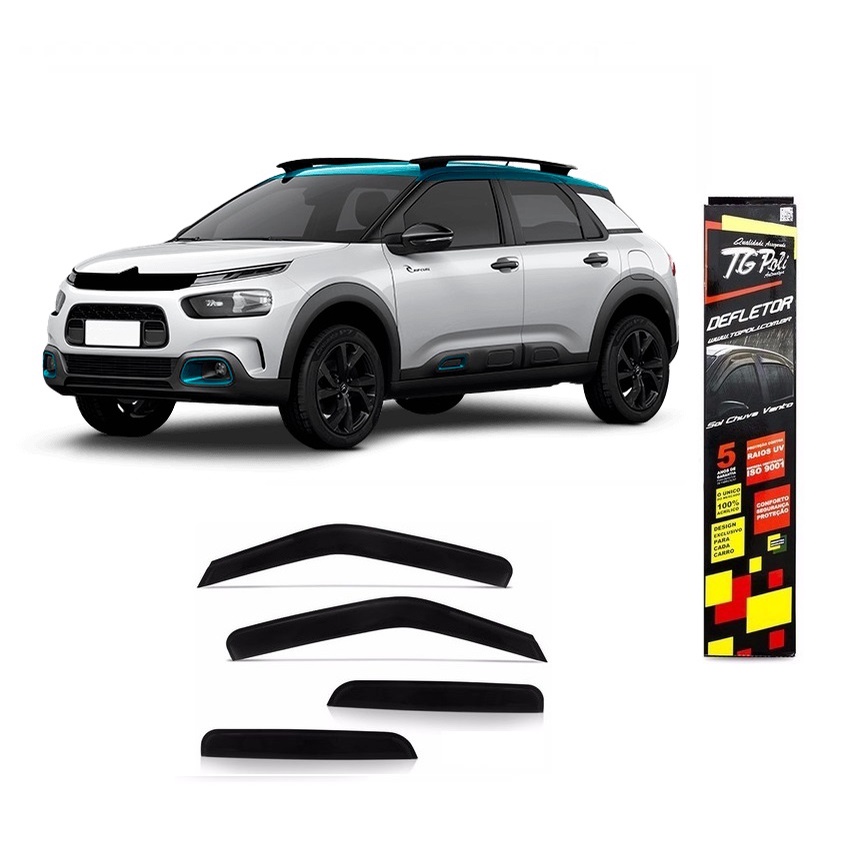Calha para Carro / Defletor Citroen C4 Cactus 18/21 - 4 Portas Tg Poli