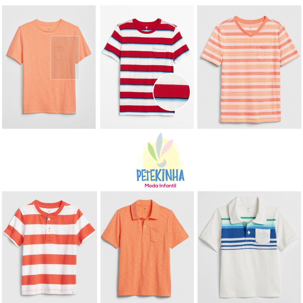 Camisetas Gap menino manga curta