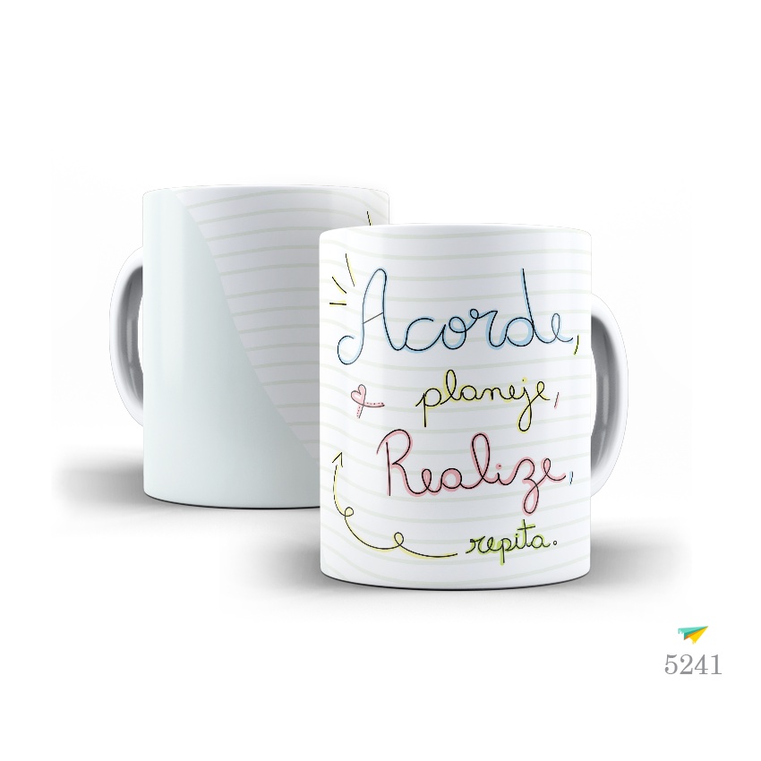 Caneca Personalizada Acorde Planeje Realize